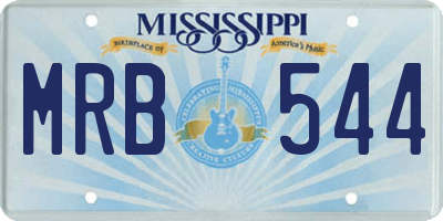 MS license plate MRB544