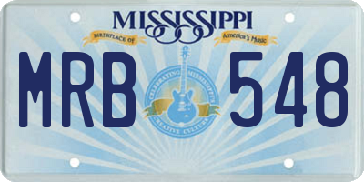 MS license plate MRB548