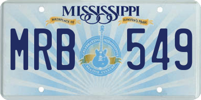 MS license plate MRB549