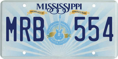 MS license plate MRB554