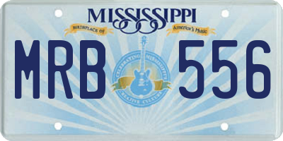 MS license plate MRB556