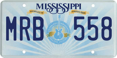 MS license plate MRB558
