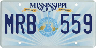 MS license plate MRB559