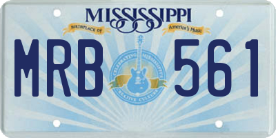 MS license plate MRB561