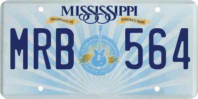 MS license plate MRB564