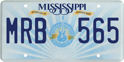 MS license plate MRB565