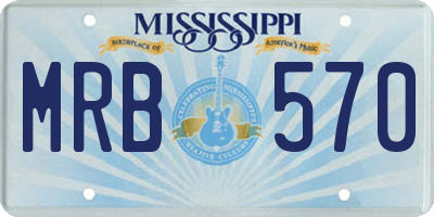 MS license plate MRB570