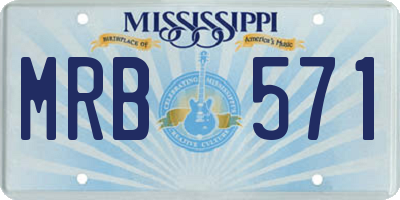 MS license plate MRB571