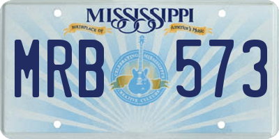 MS license plate MRB573