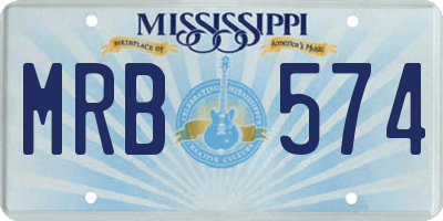 MS license plate MRB574