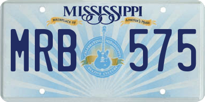 MS license plate MRB575