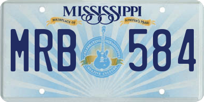 MS license plate MRB584