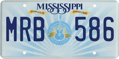 MS license plate MRB586