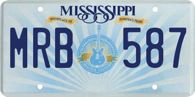 MS license plate MRB587