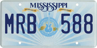 MS license plate MRB588
