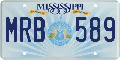 MS license plate MRB589