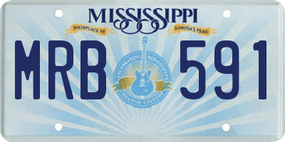 MS license plate MRB591