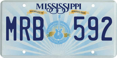 MS license plate MRB592
