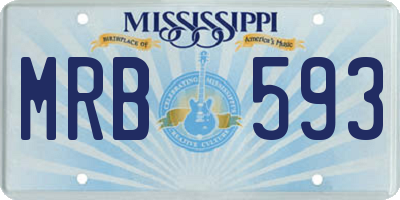 MS license plate MRB593