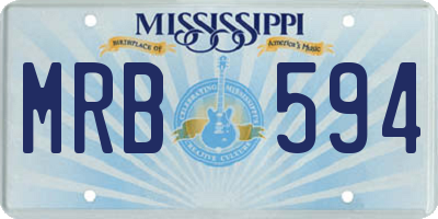 MS license plate MRB594