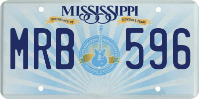 MS license plate MRB596