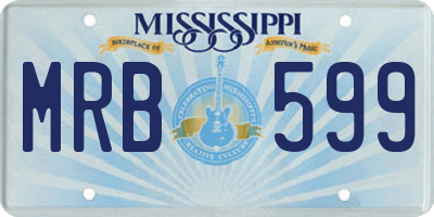 MS license plate MRB599