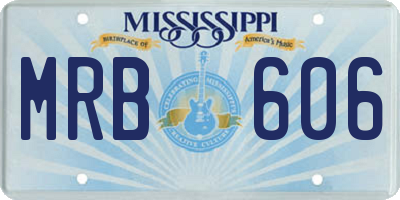 MS license plate MRB606