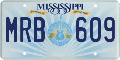 MS license plate MRB609