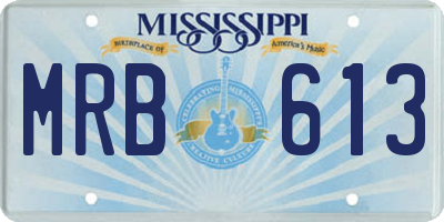 MS license plate MRB613