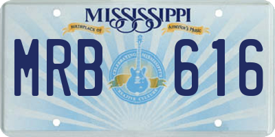 MS license plate MRB616