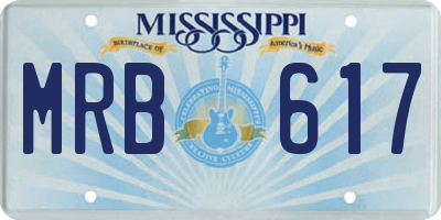 MS license plate MRB617
