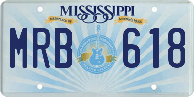 MS license plate MRB618