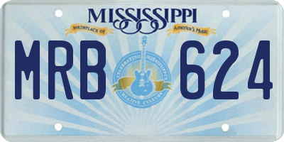 MS license plate MRB624