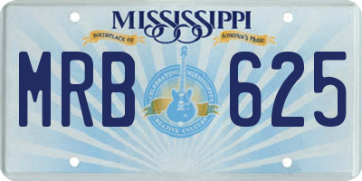 MS license plate MRB625