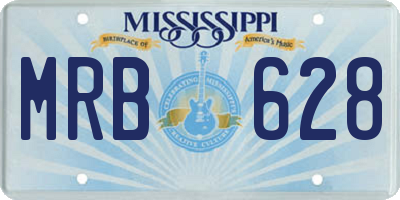 MS license plate MRB628