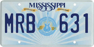 MS license plate MRB631