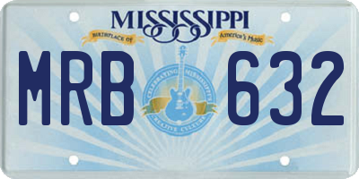 MS license plate MRB632