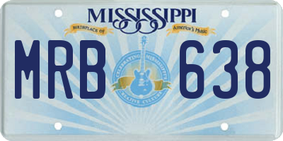 MS license plate MRB638