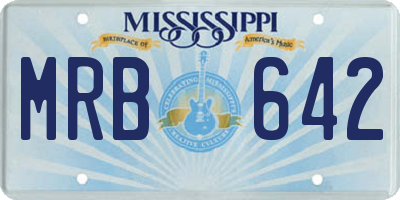 MS license plate MRB642