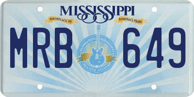 MS license plate MRB649