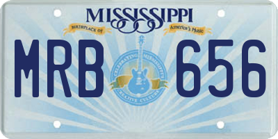 MS license plate MRB656