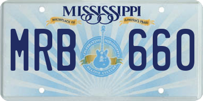MS license plate MRB660