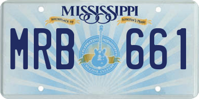 MS license plate MRB661
