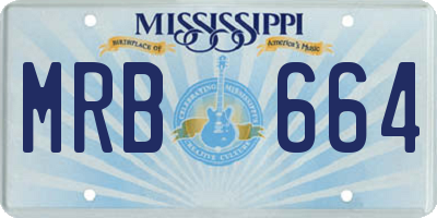 MS license plate MRB664