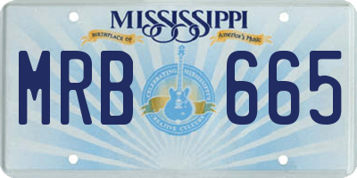 MS license plate MRB665