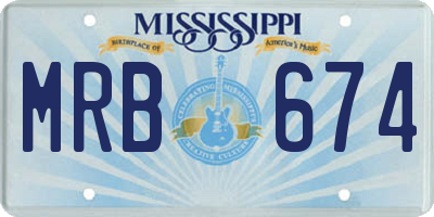 MS license plate MRB674