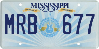 MS license plate MRB677