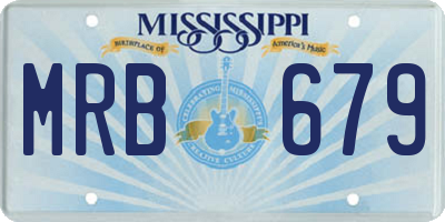 MS license plate MRB679