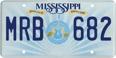 MS license plate MRB682