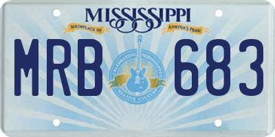MS license plate MRB683